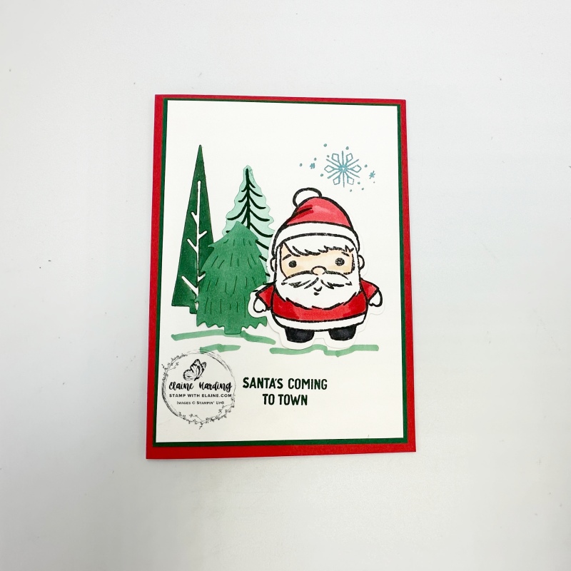 Real Red Santa with Festive Friends card