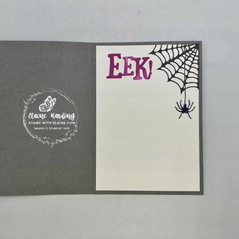 inside Basic Gray two-tone Halloween card.