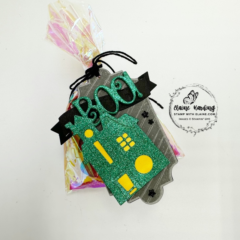 iridescent Spooky Halloween treat bag