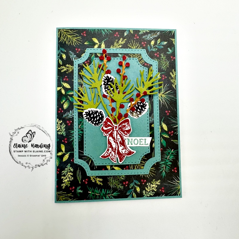 Lost Lagoon Christmas card with Branching Out and Magic & Hope