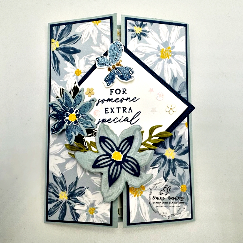 Cloud Cover Gatefold shutter card with 12 days of crafting advent