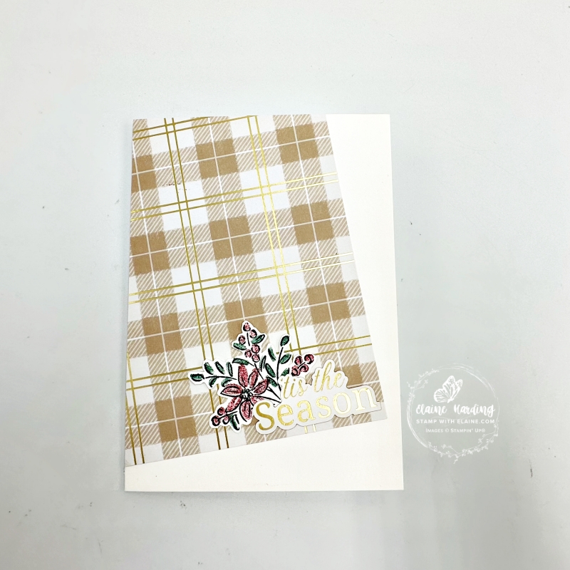 antered plaid card with Gift of Joy Greetings for you ephemera pack