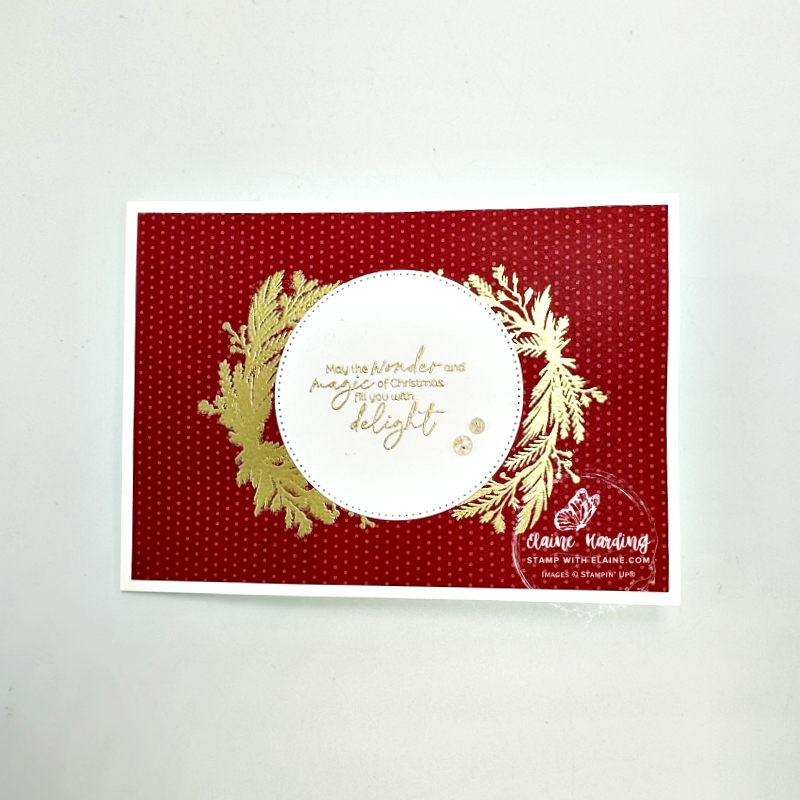 landscape gold embossed Joyful Tidings Christmas card