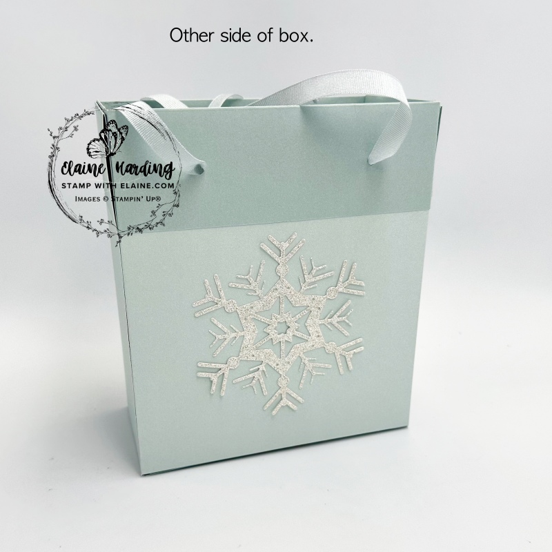 Gift bag with glimmer die cut snowflake from Snowy Delights