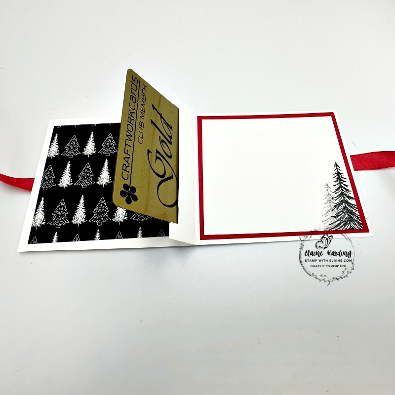 inside gift card holder