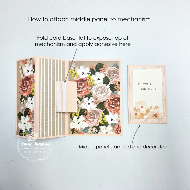 how to attach middle panel to double decker pop up mechanism