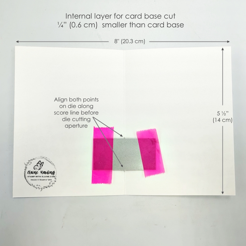 how to align die and cut out pop-up aperture