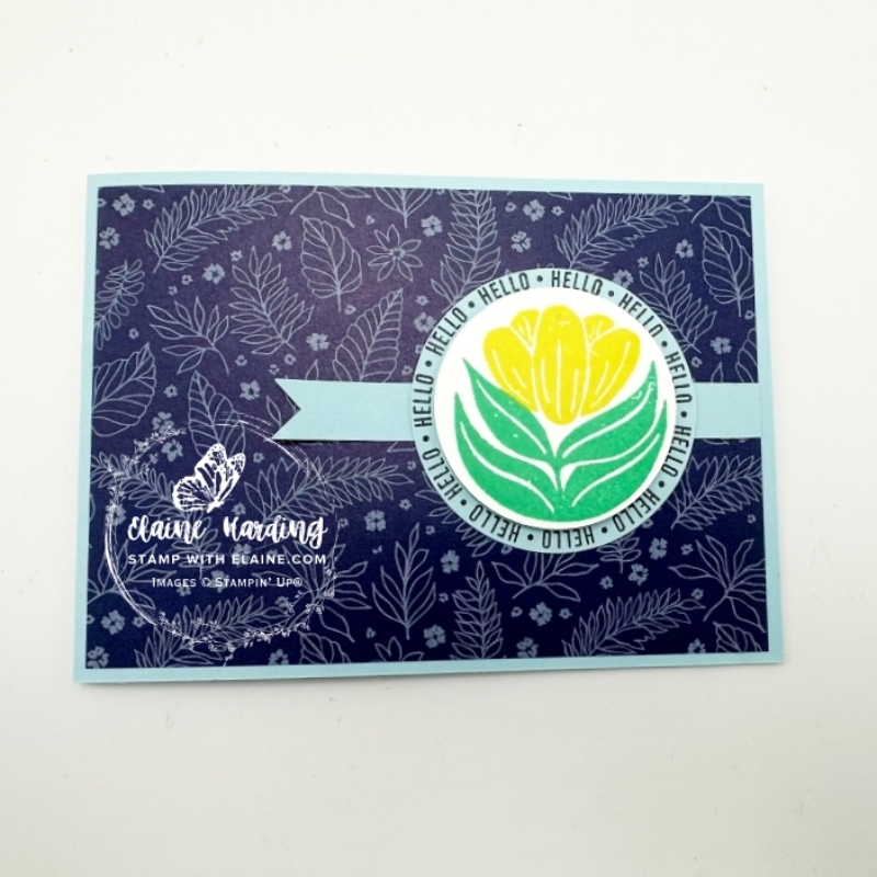 balmy blue landscape card with a round of hellos