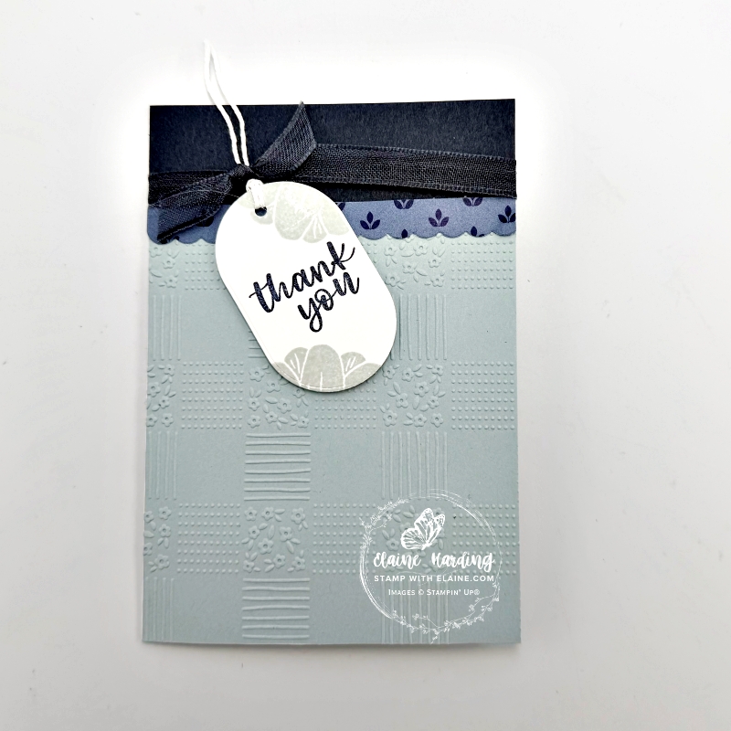 embossed Cloud Cover thank you card