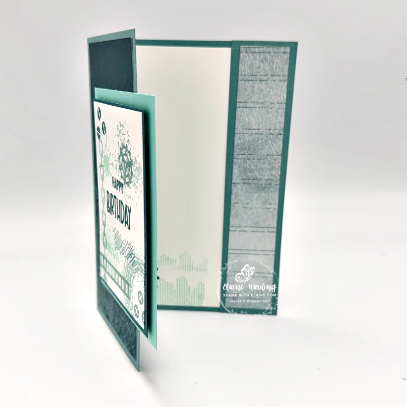 Lost Lagoon birthday gift card open to show gift pocket inside