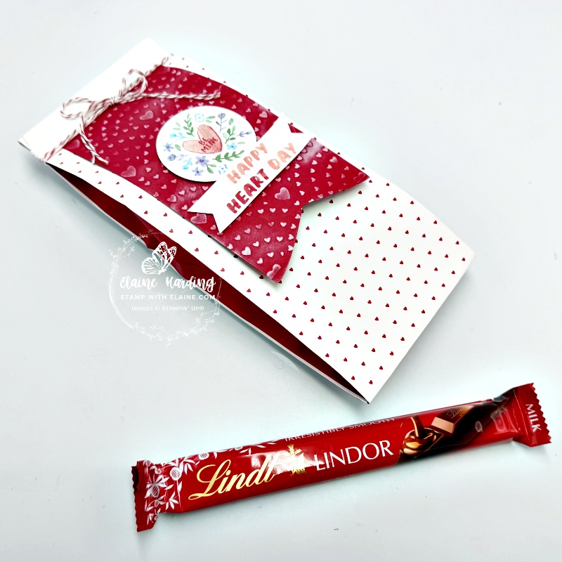 gusseted heart treat back with content