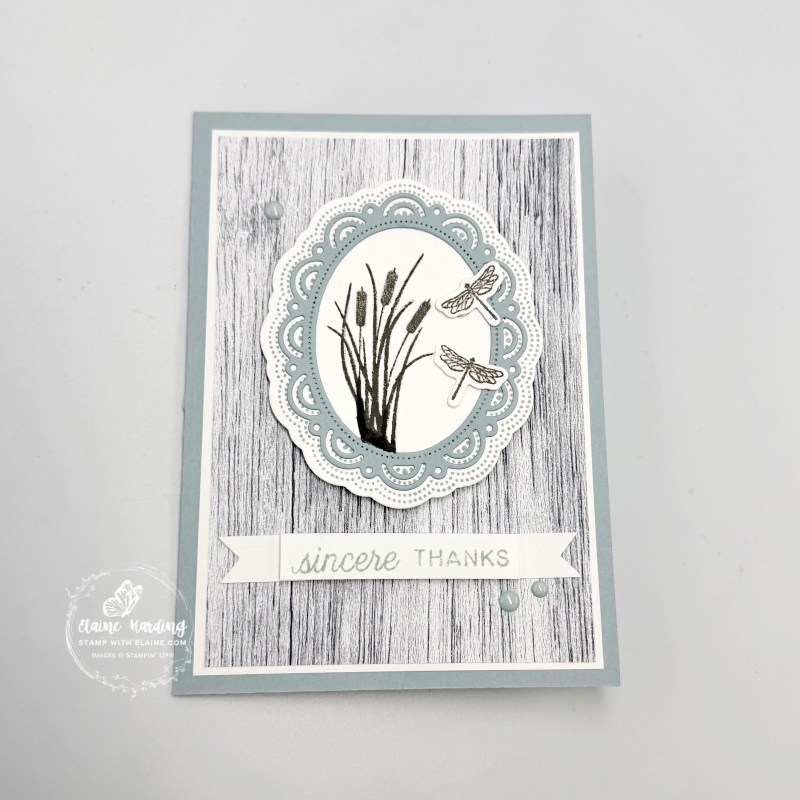 Cloud Cover thank you card with Scalloped Wishes