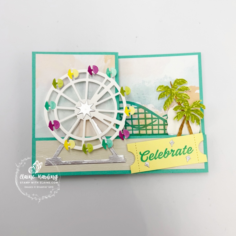 Spinner card - double z fold with Boardwalk Fun