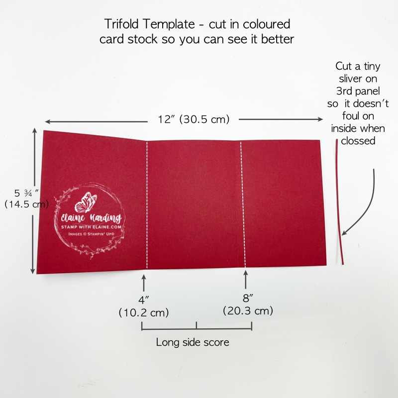 template for trifold card