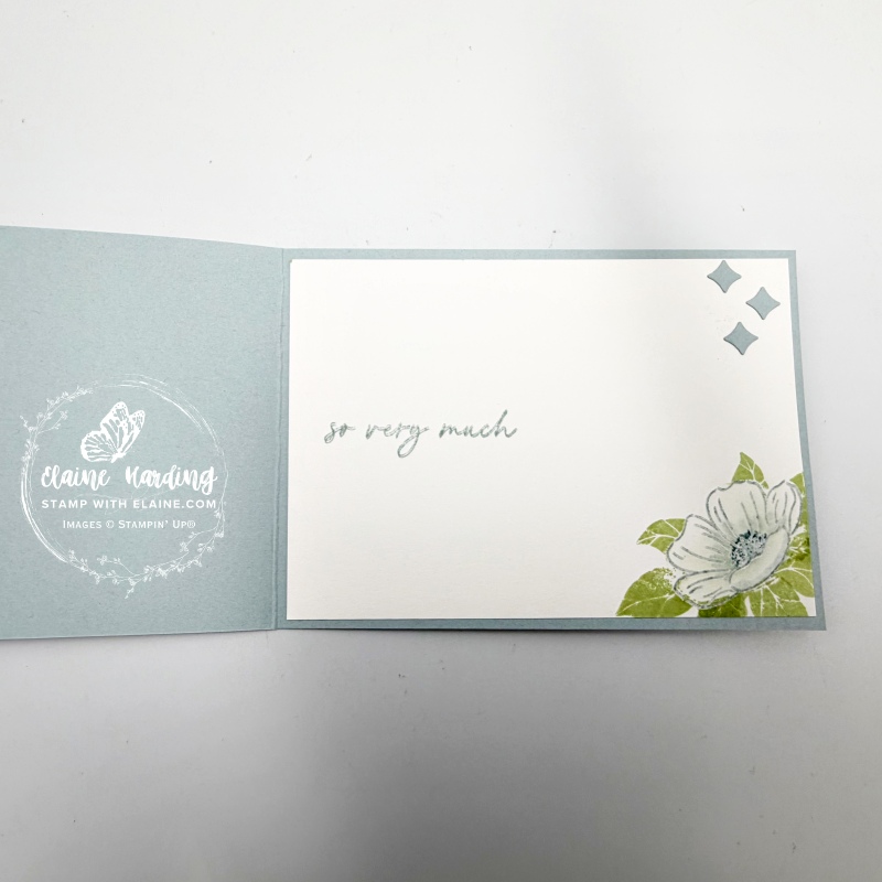 inside Cloud Cover Lovely Arrangements card