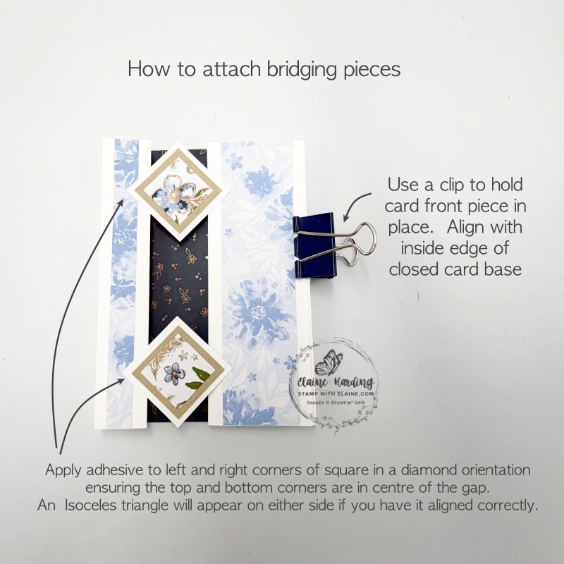 how to adhere bridging pieces for top and bottom