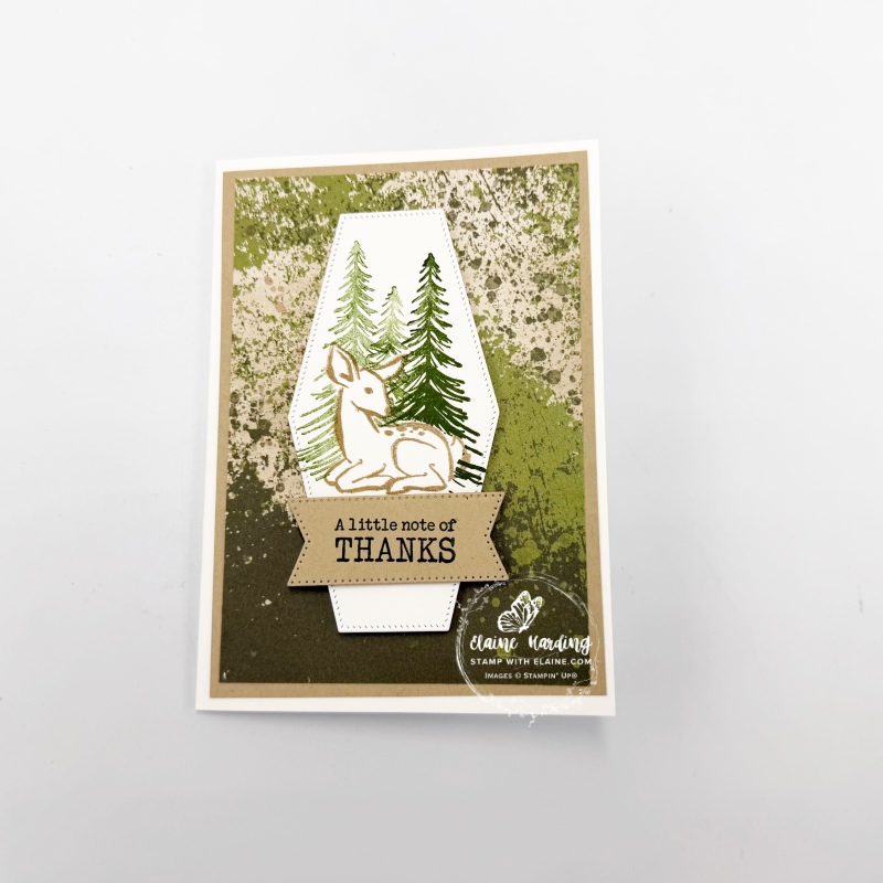 Fawn masked card with Notes of Spring