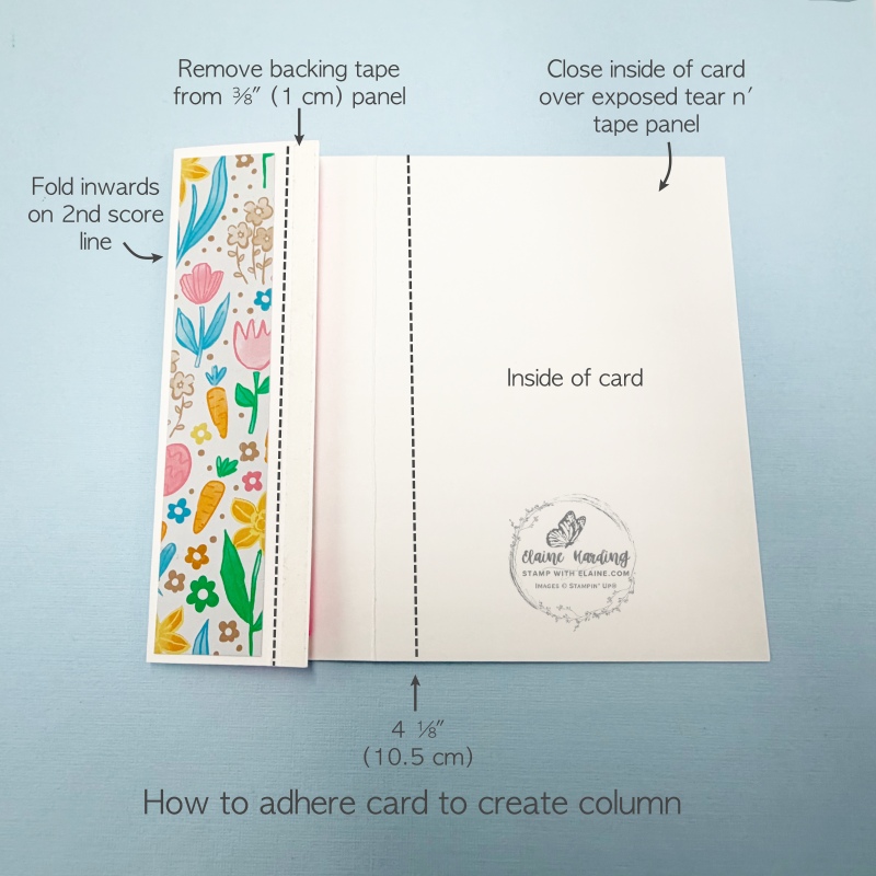 how to fold card to construct column
