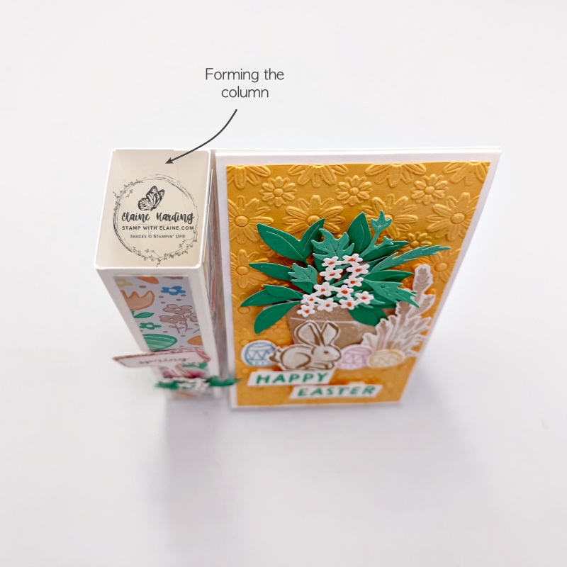 top view of column and mini card