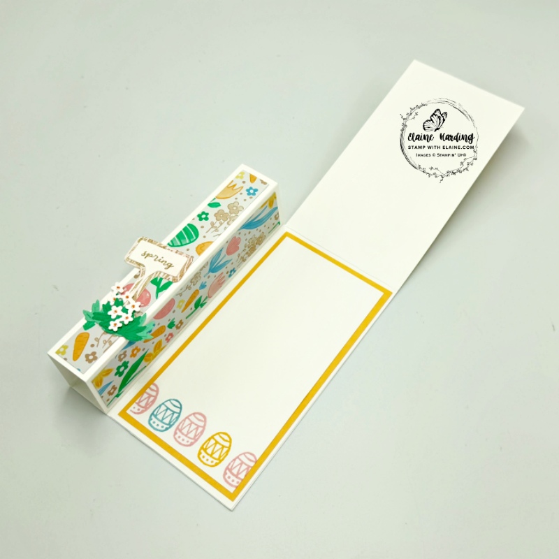 fun fold column with mini card for easter