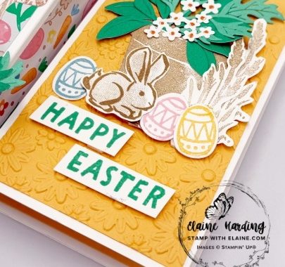 snk pk flat lay easter fun fold card