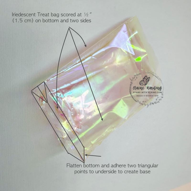 how to alter iridescent treat bag 