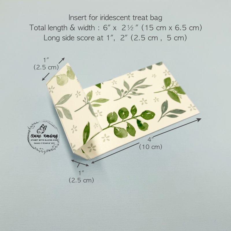 how to prepare insert for iridescent bag