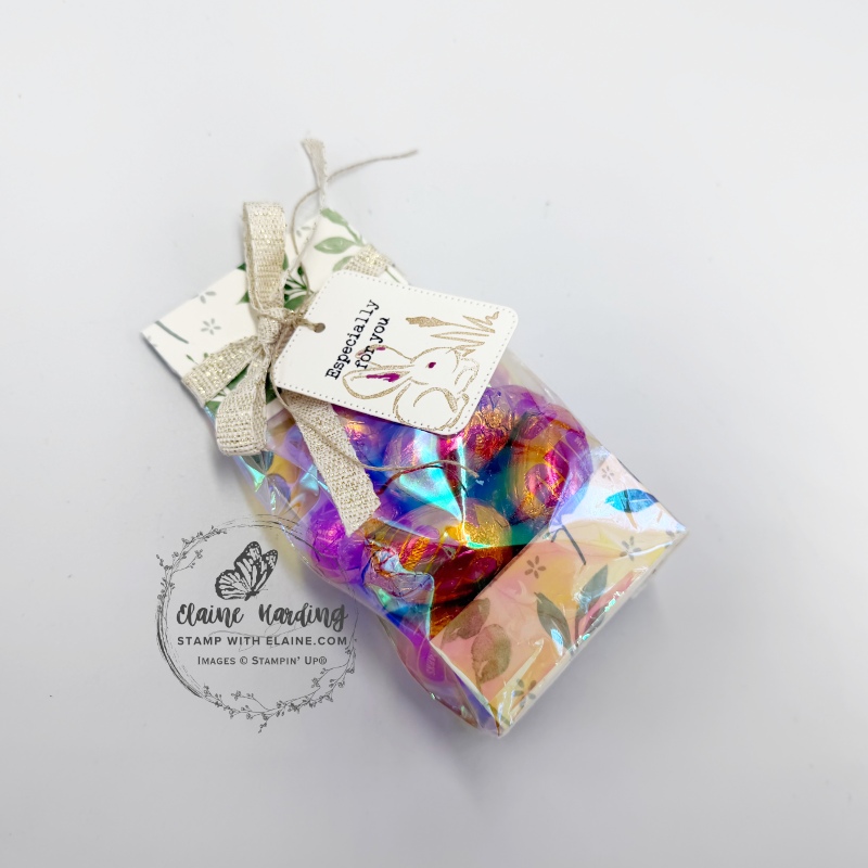 easter treat bag with Greenery Lane Washi decorated insert