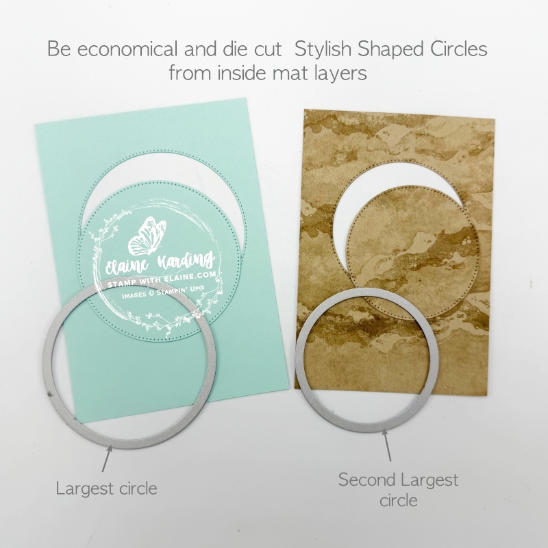 die cut circles from pool party and crumb cake layers