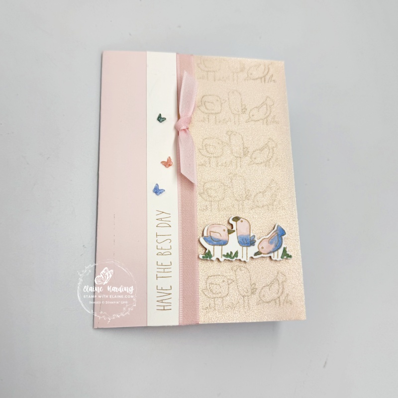 Barely Blush any occasion card with Cutest Crew