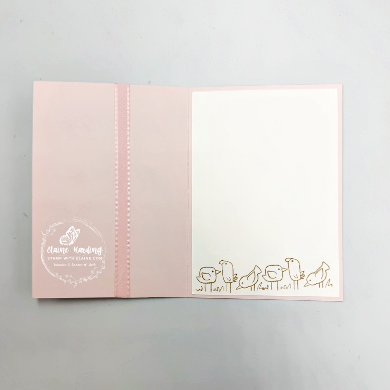 Inside barely blush card with cutest crew