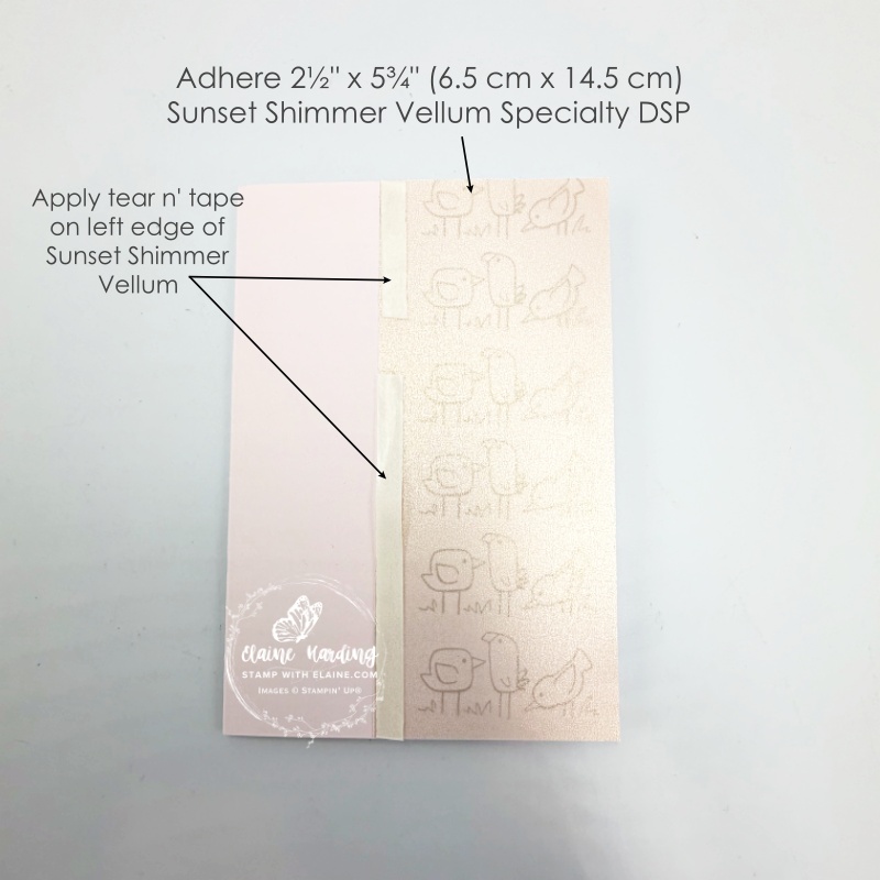 where to adhere sunset shimmer vellum and adhesive