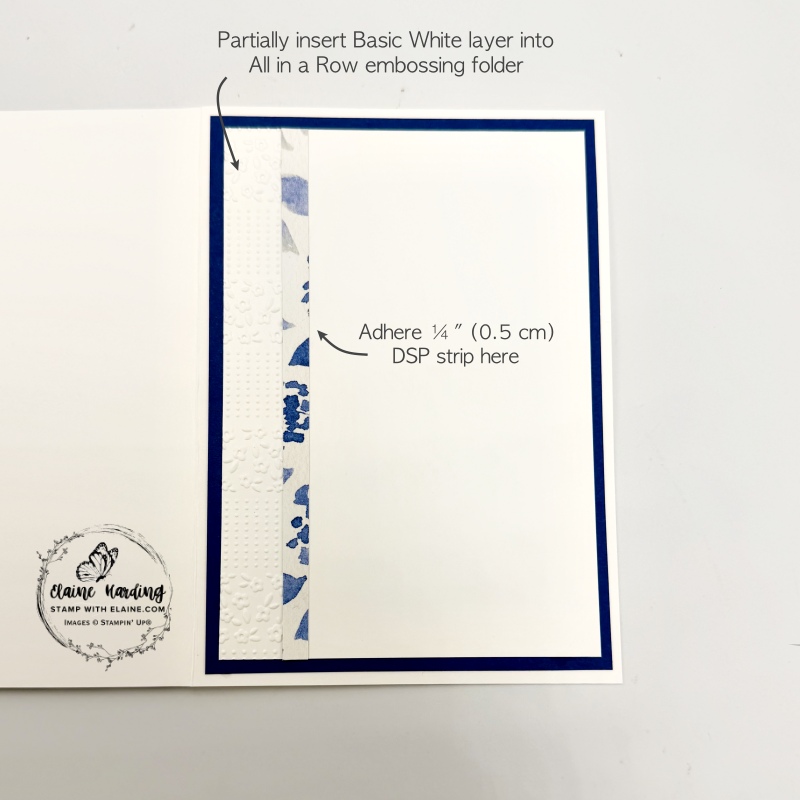 picture guide to inside of paradise garden thank you card