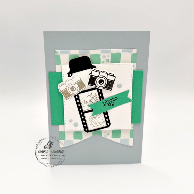 Cloud cover layered card with Capturing Smiles