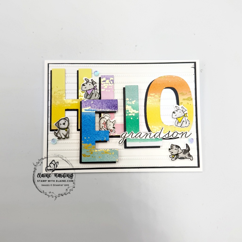 Birthday card with Party Alphebets and Cutest Crew bundle