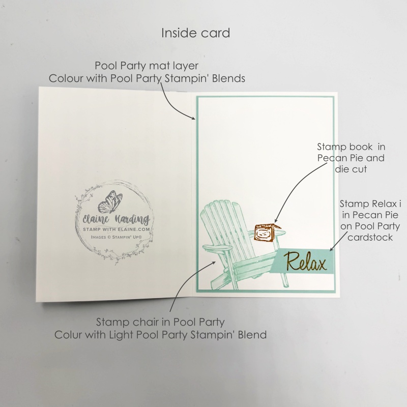 inside card with stamped and die cut elements
