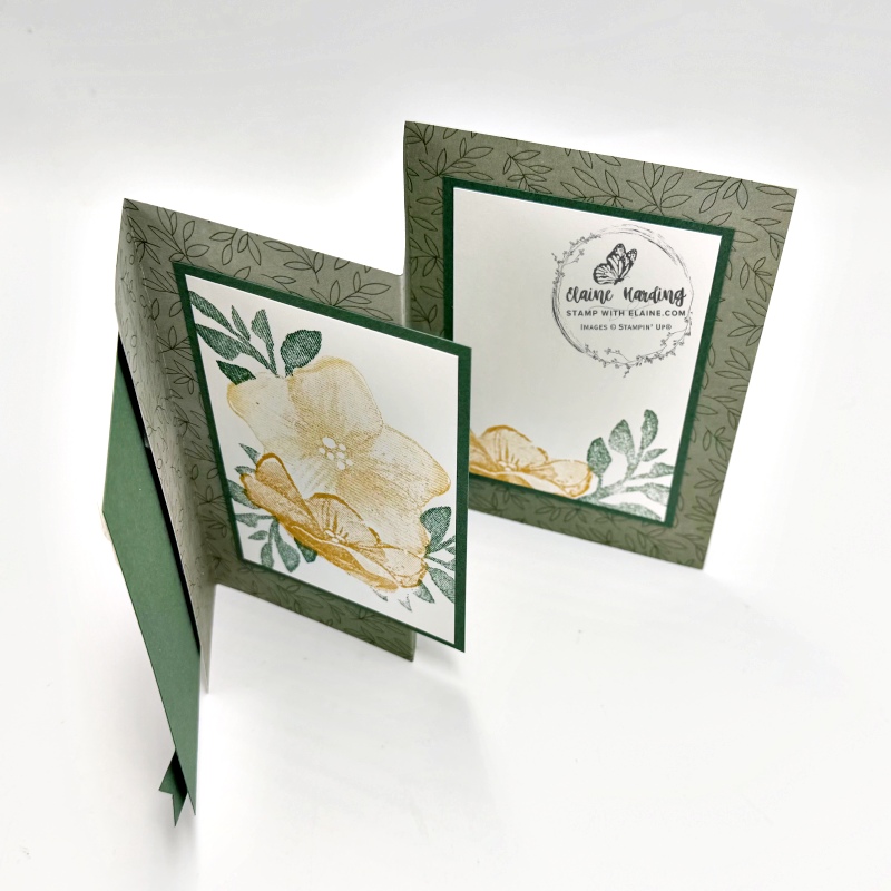 front of trifold card with Opulent Oasis and Moonlit Flora SDSP