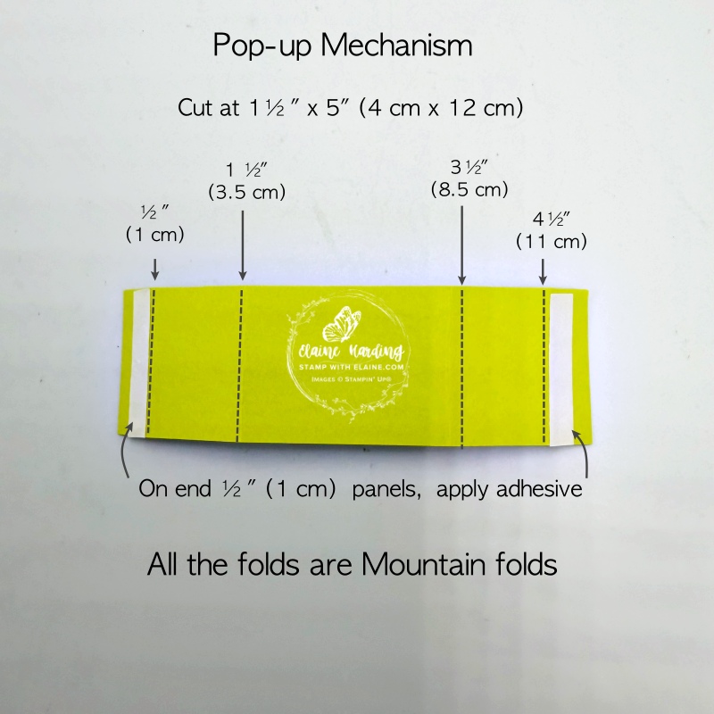 pop-up mechanism for Lily of the Valley birthday card