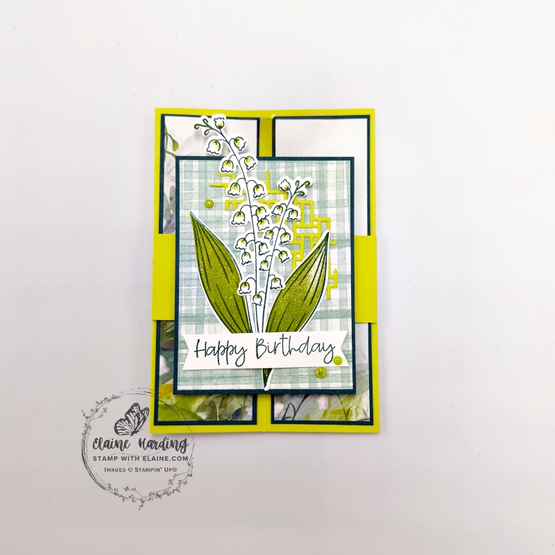 pop-up birthday card with Lily of Valley card