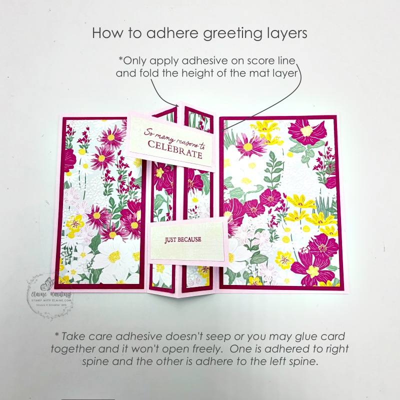 how to adhere greeting layers