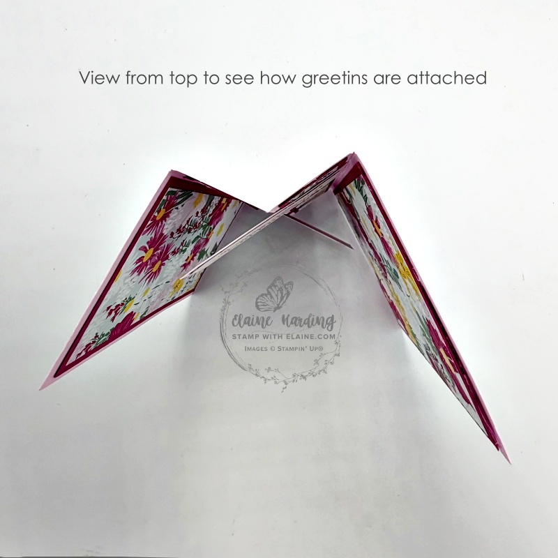 top view of fun fold card