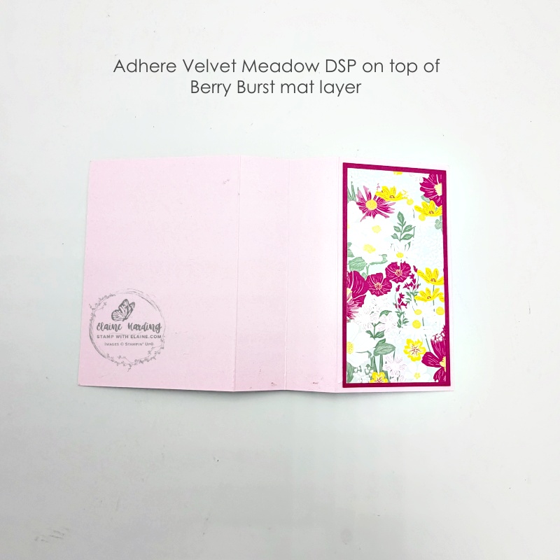 Adhering Velvet Meadow on Berry Burst layer