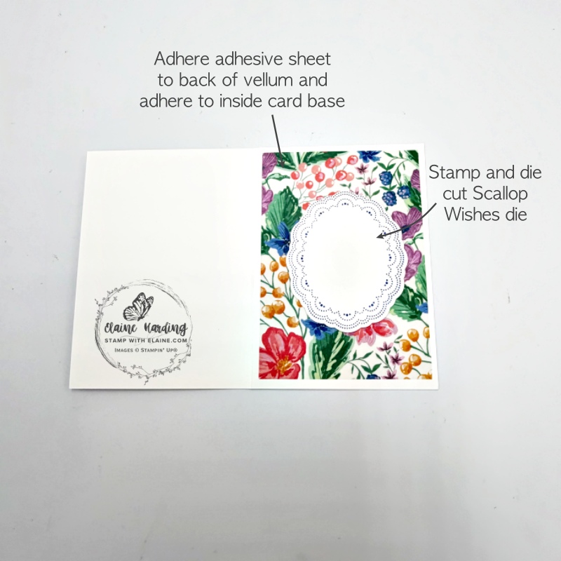 picture instructions for inside card