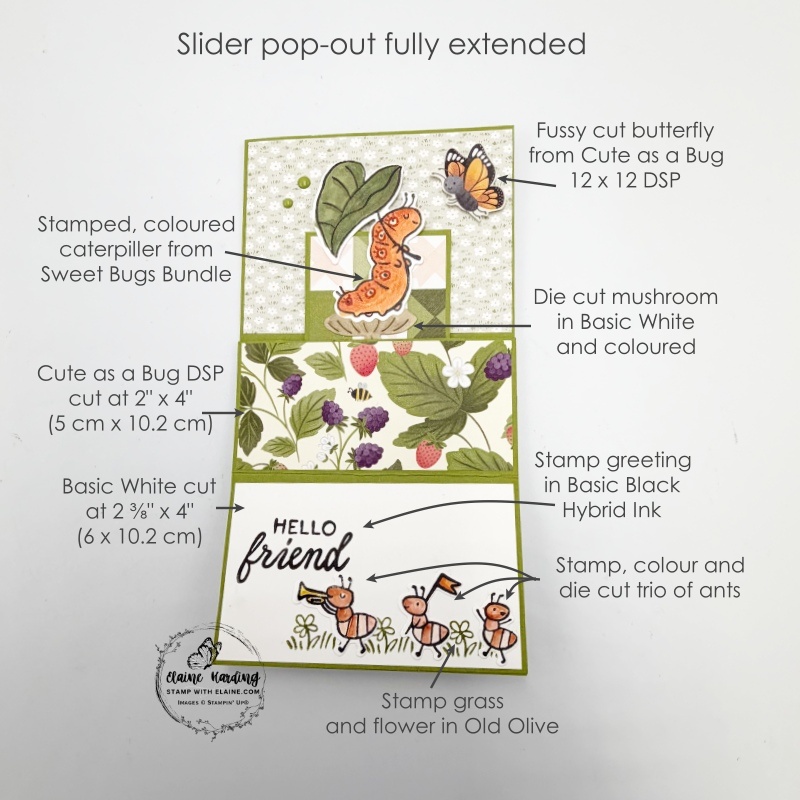 picture guide for slider pop-out DSP pieces and stamped/die cut elements
