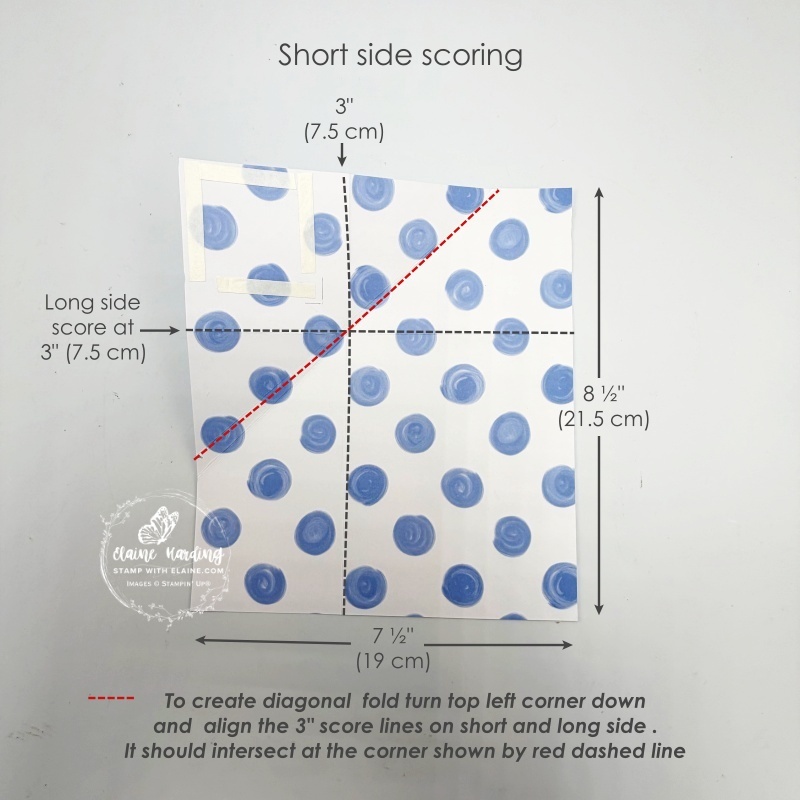 how to score corner fold card