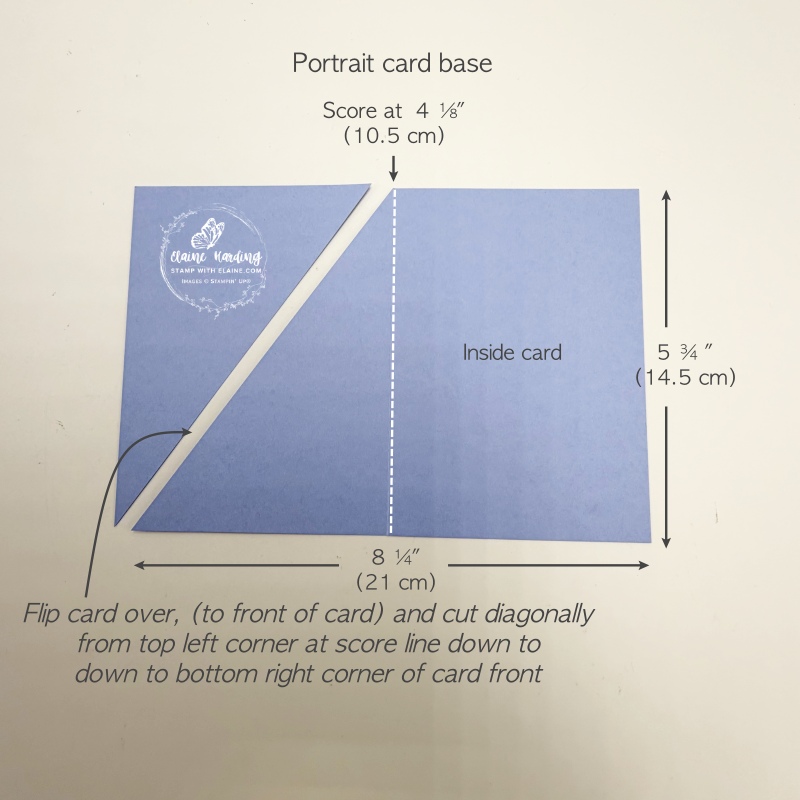 card base how to cut card front for fun fold