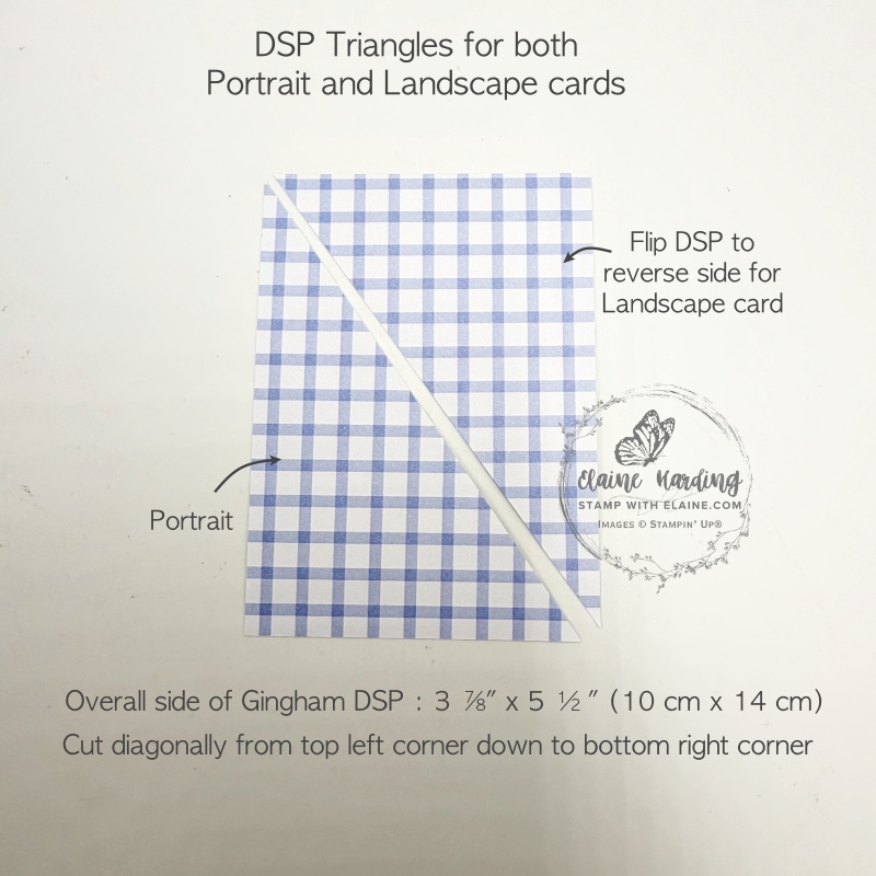 2026-2028 In Colour gingham how to cut triangle