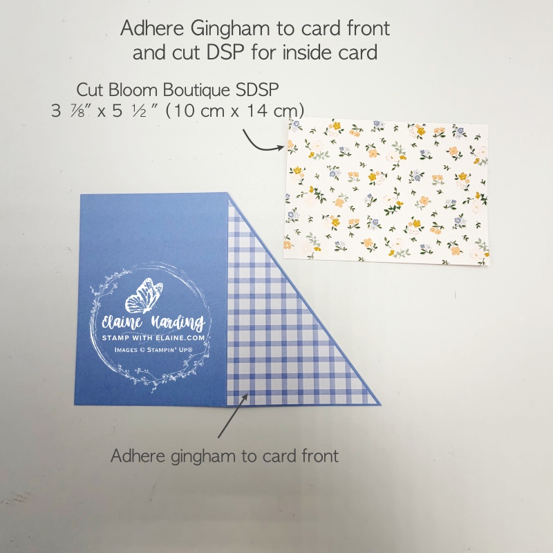 adhere gingham triangle and cut inside dsp instruction