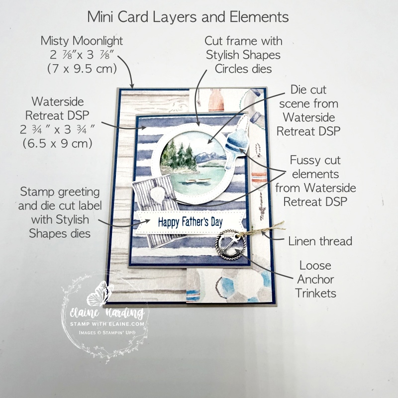 picture instructions for mini card for father's day card