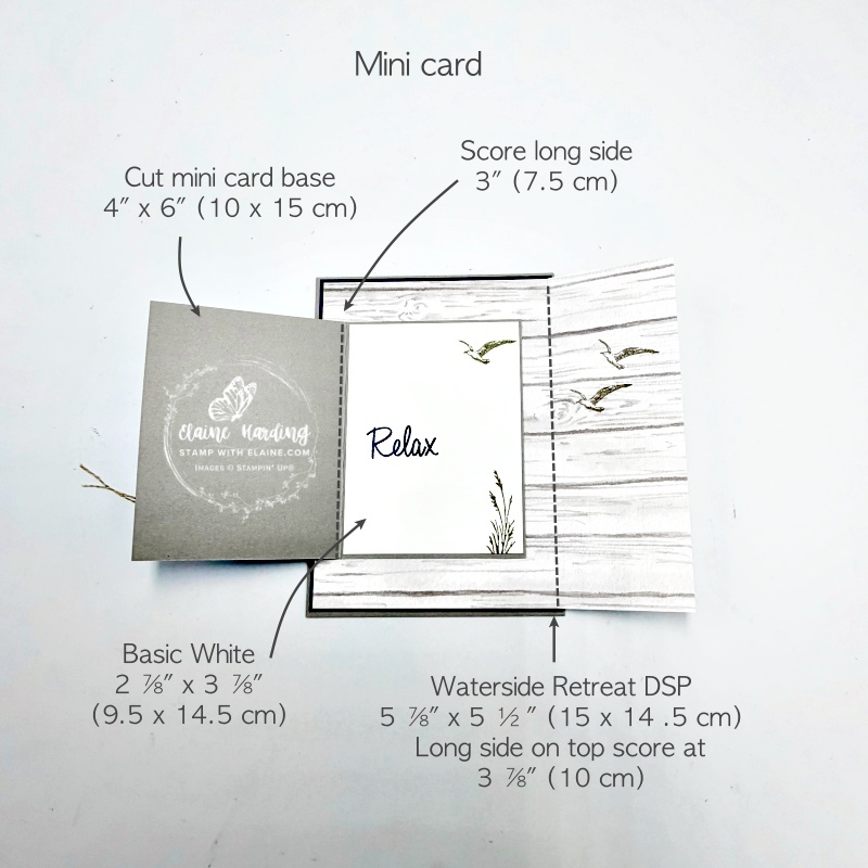 inside fun fold father's day card with Relaxing Waterside